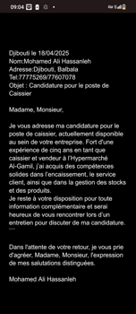 Recherche poste de caissier, disponible immédiatement