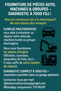 Pièces Auto & Machines - Diagnostic - DjibElec Multiservices