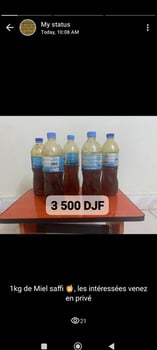 Miel naturel d\'Ethiopie - 1kg - 1 litre - Qualité exceptionnelle
