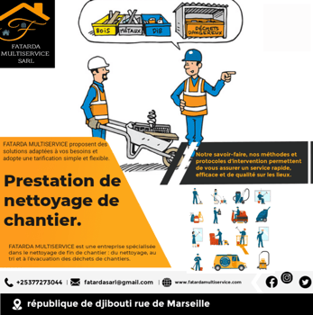 Service de nettoyage de chantier professionnel