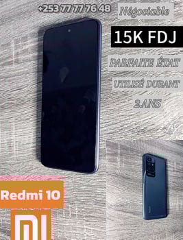 Redmi 10 en très bon état - 2 ans d\'utilisation - acheté à Dubaï en 2023