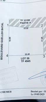 Terrain clôturé 400m² avec grands portails à Gabode, zone stratégique