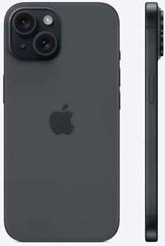 iPhone 15 Noir, 128Go, Batterie 91%, 3 coques offertes
