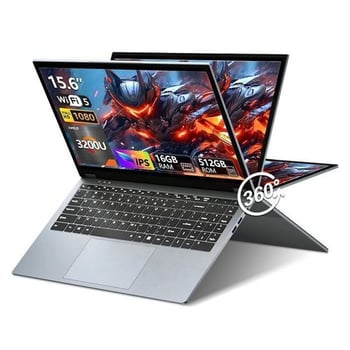 PC 2 en 1 puissant AMD Ryzen 3 3200U, 16 Go RAM, 512 Go SSD, Windows 11Pro