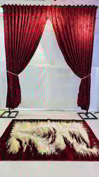 Rideaux modernes avec tapis assorti – Plusieurs modèles dispo
