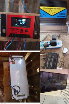 Kit solaire 500W avec panneau, batterie et régulateur de charge