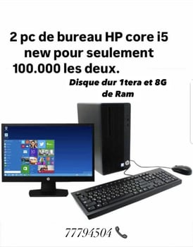 2 PC HP Core i5, 1To HDD, 8Go RAM - État neuf à petit prix !