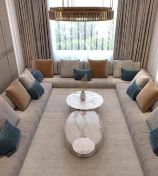 Salons traditionnels Qaaci sur-mesure plusieurs coloris et tissus au choix