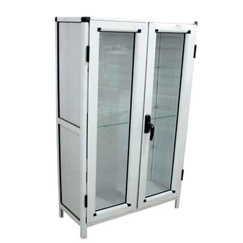 Armoire en aluminium avec porte et fermeture à clé