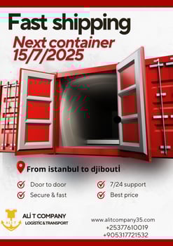Expédition rapide de marchandises Istanbul – Djibouti