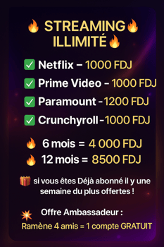 Service de streaming illimité à louer
