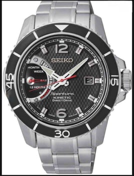 Montre Seiko Sportura Kinetic SRG019P1 en acier pour homme