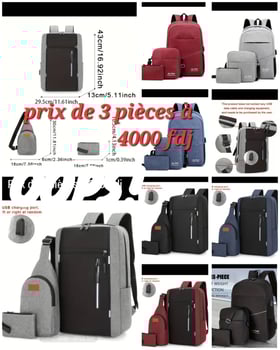 Ensemble de 3 sacs assortis à vendre