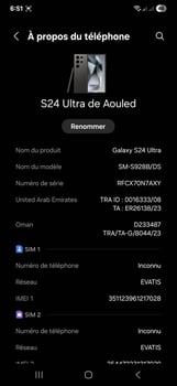 Samsung S24 Ultra en excellent état