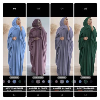 Robe Longue Hijab Abaya Moderne