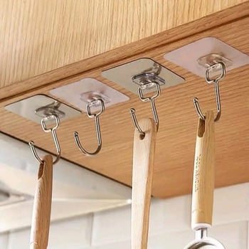 Crochets adhésifs muraux transparents – Lot disponible en promotion