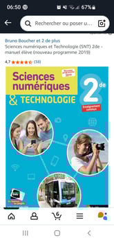 Livre d\'Histoire & Géographie et Sciences numériques et technologie
