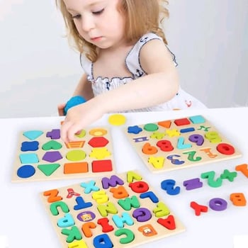 Puzzle éducatif - chiffres, formes & Alphabet
