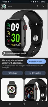 Smart watch noir en céramique 45mm, importé d\'Europe
