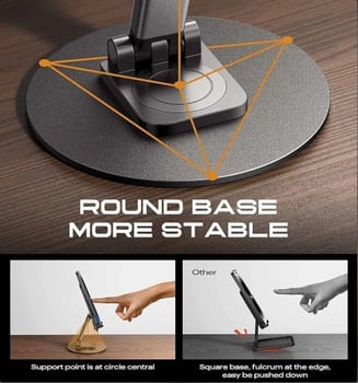 Support de téléphone portable pliable et rotatif pour bureau