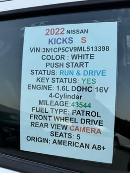 Nissan Kicks 2022, automatique, essence, excellent état