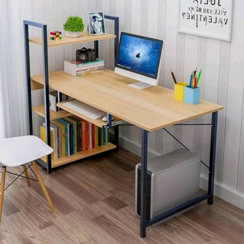 Bureau avec étagères pour étudier chez soi - Livraison disponible