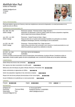 Pharmacien expérimenté disponible pour opportunités professionnelles