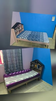 Lit enfant avec matelas médical et rangement