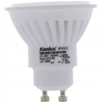 Kanlux Spot LED GU10 9W grand angle (66W) - Blanc Chaud 3000K TEDI MAXX