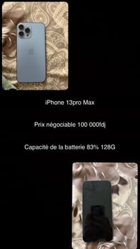 iPhone 13 Pro Max 128Go en bon état, 9 mois d\'utilisation