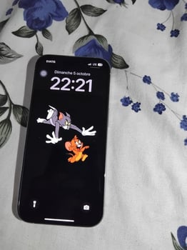 iPhone 15 pro Blanc avec batterie en excellent état