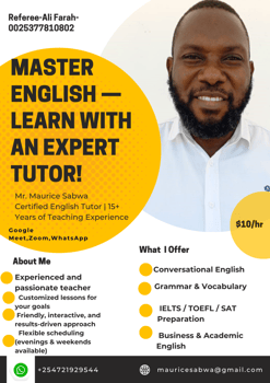Tuteur professionnel d\'anglais pour étudiants et professionnels