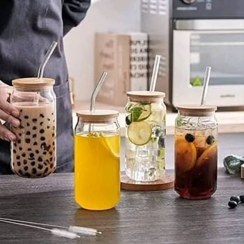 BOCAUX EN VERRE 500ml – parfaits pour ton café, jus ou smoothie !