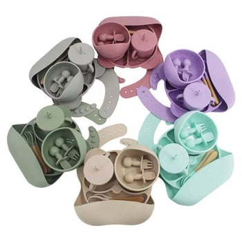 Ensemble d’alimentation en silicone pour bébé