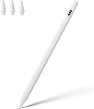 Stylo iPad A16 pour 11/10/9/8/7/6 générations, iPad Pro/Air/mini, compatible Apple Pencil Pro (blanc)
