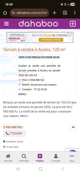 Parcelle 120m² à vendre à Arulos en 2022