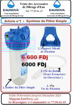 EAU NOVA – Vente et installation d’accessoires de filtrage d’eau