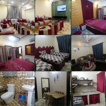 Appartement à louer, Quartier de Ryad, avec 2 chambres, 2 salons, et 2 salles de bain.