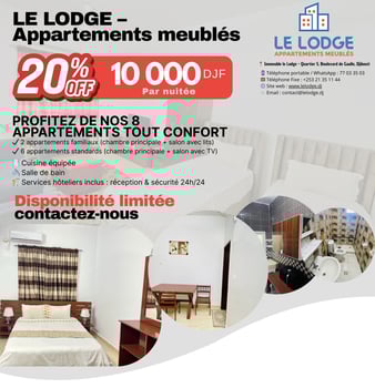 Appartements Meublés avec Services Hôteliers à Quartier 5 - Réductions Disponibles !