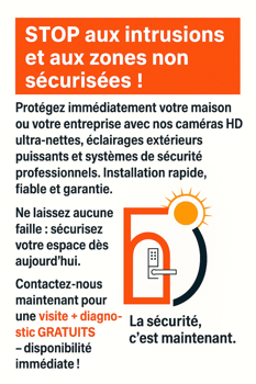 Services de sécurité pour habitations, locaux et entrepôts
