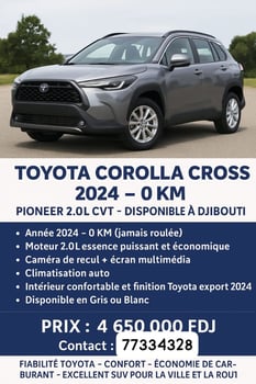 Toyota Corolla Cross 2024, neuf