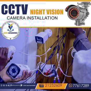 Formation en installation de caméras de surveillance avec vision nocturne