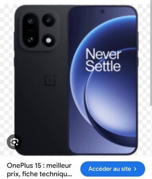Oneplus 15 noir, neuf, sous emballage
