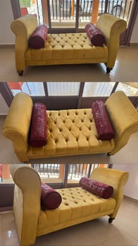 Canapé confortable avec coussins - idéal pour salon ou chambre