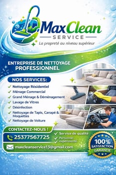 Service de nettoyage écologique - Max Clean Service