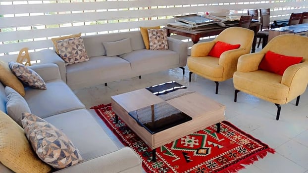 Salon complet moderne + buffet + machine à laver