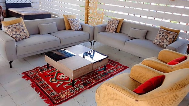 Salon complet moderne + buffet + machine à laver