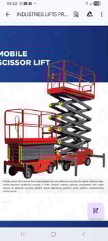 Plateforme élévatrice électrique THCY-0.5-10, 10 m