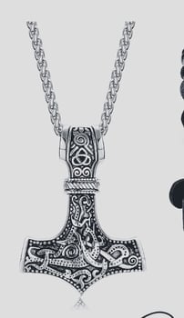 Pendentif Axe Viking en Acier Inoxydable