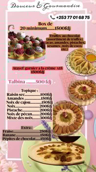 Délicieuses douceurs à commander